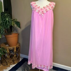 Handmade 1970s pink nightgown